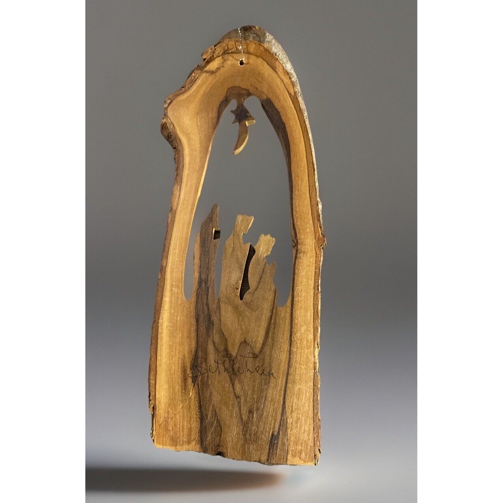 Hand Carved✨Nativity Olivewood Ornament Christmas Bethlehem‎ Wise Men Star